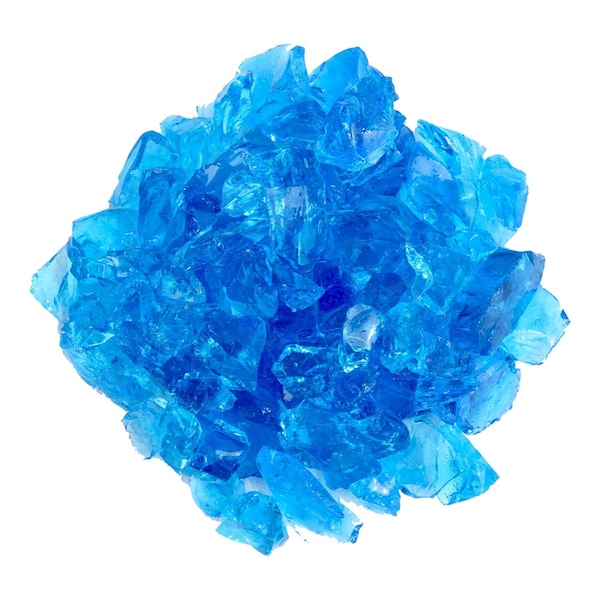 Hiland 20lbs Recycled Fire Pit Fire Glass in Turquoise RGLASS-2-TRQ - main